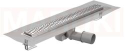 ACO Rigola de dus din inox ACO ShowerDrain M+ cu flansa orizontala, gratar Wave, lungime 800mm, h=112mm