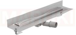 ACO Rigola de dus din inox ACO ShowerDrain M+ cu flansa perete, gratar Wave, lungime 700mm, h=92mm