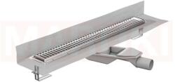 ACO Rigola de dus din inox ACO ShowerDrain M+ cu flansa perete, gratar Piano, lungime 1200mm, h=69mm
