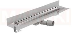 ACO Rigola de dus din inox ACO ShowerDrain M+ cu flansa perete, gratar Stripe, lungime 1000mm, h=92mm