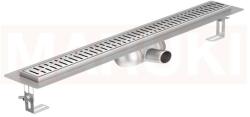 ACO Rigola de dus din inox ACO ShowerDrain C cu flansa orizontala, gratar Wave, lungime 585mm, h=69mm