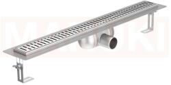 ACO Rigola de dus din inox ACO ShowerDrain C cu flansa orizontala, gratar Wave, lungime 885mm, h=92mm
