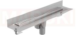 ACO Rigola de dus din inox ACO ShowerDrain M+ cu flansa perete, gratar Wave, lungime 900mm, h=140mm