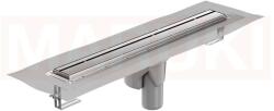 ACO Rigola de dus din inox ACO ShowerDrain M+ cu flansa orizontala, gratar Stripe, lungime 1200mm, h=140mm