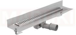 ACO Rigola de dus din inox ACO ShowerDrain M+ cu flansa perete, gratar Flag, lungime 700mm, h=112mm