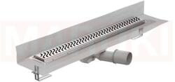 ACO Rigola de dus din inox ACO ShowerDrain M+ cu flansa perete, gratar Flag, lungime 800mm, h=92mm