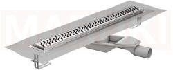 ACO Rigola de dus din inox ACO ShowerDrain M+ cu flansa orizontala, gratar Flag, lungime 800mm, h=69mm