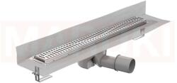 ACO Rigola de dus din inox ACO ShowerDrain M+ cu flansa perete, gratar Wave, lungime 800mm, h=112mm