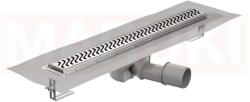 ACO Rigola de dus din inox ACO ShowerDrain M+ cu flansa orizontala, gratar Flag, lungime 1200mm, h=112mm