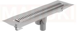 ACO Rigola de dus din inox ACO ShowerDrain M+ cu flansa orizontala, gratar Flag, lungime 800mm, h=140mm