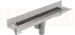 ACO Rigola de dus din inox ACO ShowerDrain M+ cu flansa perete, gratar Tile, lungime 1000mm, h=140mm