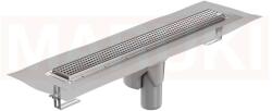 ACO Rigola de dus din inox ACO ShowerDrain M+ cu flansa orizontala, gratar Quadrato, lungime 700mm, h=140mm