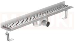 ACO Rigola de dus din inox ACO ShowerDrain C cu flansa perete, gratar Wave, lungime 885mm, h=92mm