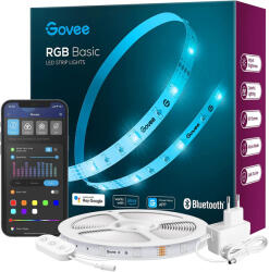 Rovo Banda LED Govee H615A RGB, 5m, Sincronizare Muzica, Wifi si Bluetooth, Alexa , Google Asistant (H615A)