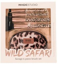 Magic Studio Set pensule de machiaj, 4 buc. - Magic Studio Wild Safari Savage Brush Set 4 buc