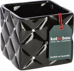Kotarbau Capac Pentru Ghiveci Glamour Ceramică Negru (n447)