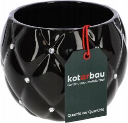 Kotarbau Capac Pentru Ghiveci Glamour Ceramică Negru (n449)