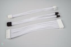 SAMA Set Prelungire Cabluri Sursa ATX, SAMA Modding Sleeve, Kit Extender, Mesh Textil, 30 cm, 18AWG, ALB (SPCSATXSAMAMSKEMT-ALB)