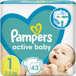 Pampers Active Baby 1 Newborn 2-5 kg 43 buc