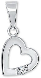 Soliter Brilio Silver Romantikus medál szív, kristállyal 446 001 00367 04