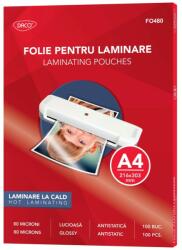 Daco Folie laminare la cald A4 DACO FO480, 80 microni, 100 buc/top (FO480)