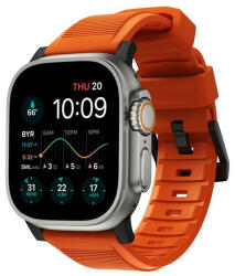Nomad Rugged Apple Watch 42/44/45/49mm szíj, narancs/fekete (NM01217985) - speedshop