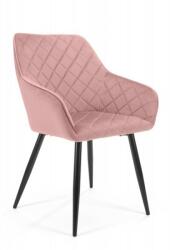 AKORD Velúr karfás szék skandináv stílus rózsaszín (CSJ.082-P)