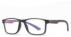Techsuit - Anti-Blue Light szemüveg Reflex TR90 (F2388) - Négyszögletű - Fekete / Piros (KF236909)