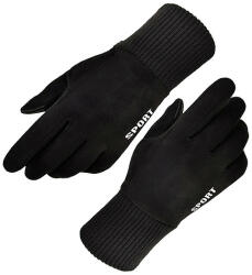 Techsuit - Érintőképernyős kesztyű velúr (ST0009) - PU bőr, plüss belső - fekete (KF232546)