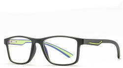 Techsuit - Anti-Blue Light szemüveg Reflex TR90 (F2388) - Négyszögletű - Homokfekete / zöld (KF236905)