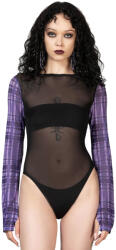 KILLSTAR дамско боди KILLSTAR - Sweetheart Dreams - Purple Tartan - KSRA009431