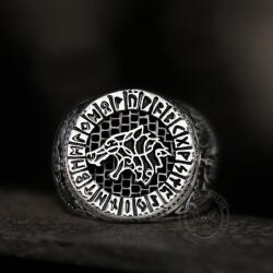 NNM пръстен Fenrir Wolf Amulet Signet Viking - 29248178