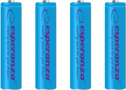 Esperanza Baterie reîncărcabilă NI-MH AAA 1000mAh 4 bucăți, albastru (EZA102B) Baterie reincarcabila
