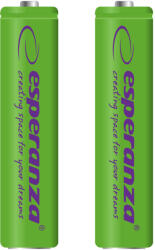 Esperanza Baterie reîncărcabilă NI-MH AAA 1000mAh 2 bucăți, verde (EZA101G) Baterie reincarcabila