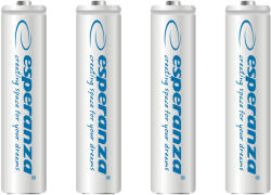 Esperanza Baterie reîncărcabilă NI-MH AAA 1000mAh 4 bucăți, alb (EZA102W) Baterie reincarcabila