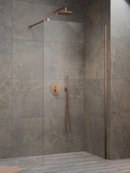 Radaway Modo New II Walk-in 120 cm zuhanyfal átlátszó üveg, szálcsiszolt réz profil 389124-93-01 (389124-93-01)