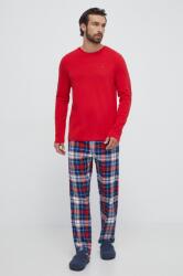 Tommy Hilfiger pizsama piros, férfi, mintás - piros S