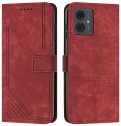 STRIPE Husa portofel cu curea Motorola Moto G14 rosie