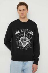 The Kooples gyapjúkeverék pulóver férfi, fekete - fekete XXL