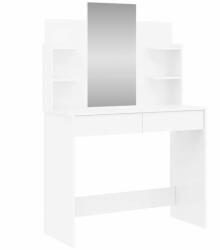  Vidaxl magasfényű fehér fésülködőasztal tükörrel 96x39x142 cm 837578