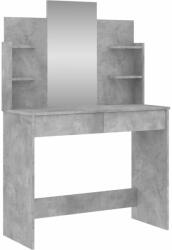  Vidaxl betonszürke fésülködőasztal tükörrel 96 x 39 x 142 cm 837577