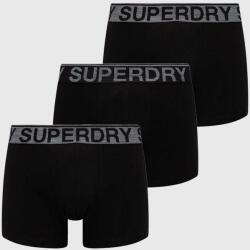 Superdry boxeralsó 3 db fekete, férfi - fekete S
