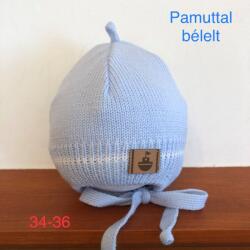  Vastag kötött baba sapka pamut béléssel - Kék hajós (34-36 cm fejkörfogat)
