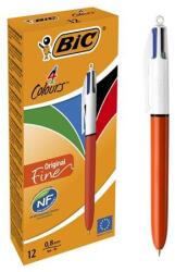 BIC Golyóstoll, 0, 3 mm, nyomógombos, négyszínű, BIC "4 Colours Fine (BC982867) - pritone