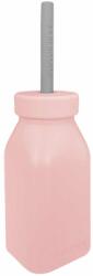 MiNiKOiOi Bottle+Straw - Szívószálas ivópohár 200 ml 6 hó+ (Pinky Pink)
