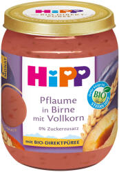 HiPP Bio Prémium Bébidesszert Körte szilva teljes kiőrlésű gabonával 6 hó+ 160 g