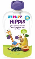 HiPP HiPPis Bio Szilva-feketeribizli körte 100 % gyümölcs 100 g 6 hó+