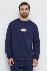 Reebok pamut melegítőfelső sötétkék, férfi, nyomott mintás - sötétkék XL