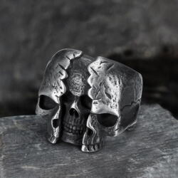 NNM Inel Two-Face Skull - 10767-SI-BXG
