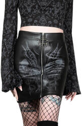 KILLSTAR Fustă femei KILLSTAR - Scarlet Flame - Negru - KSRA009019